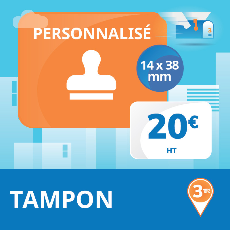 Tampon encreur personnalisé 14x38mm offert à l'ouverture