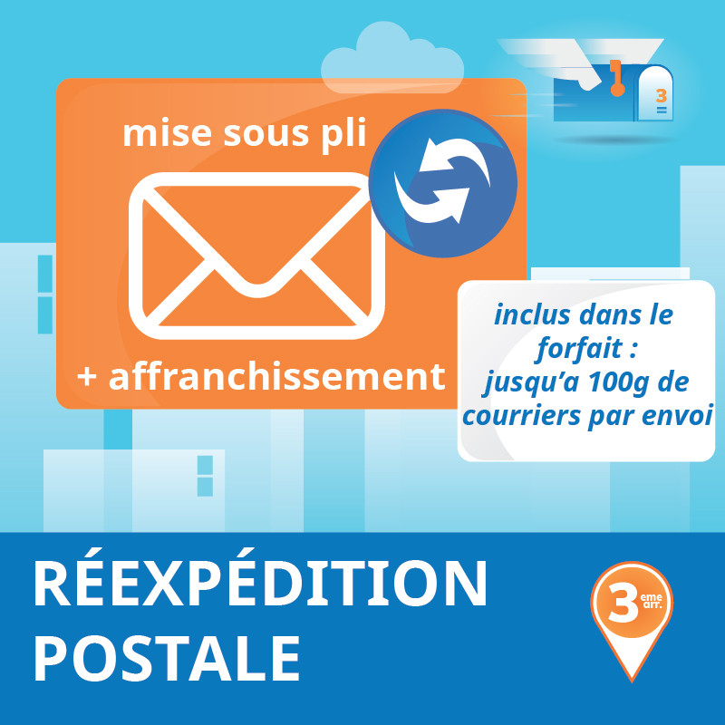 Mise sous pli et Réexpédition simple (forfait)