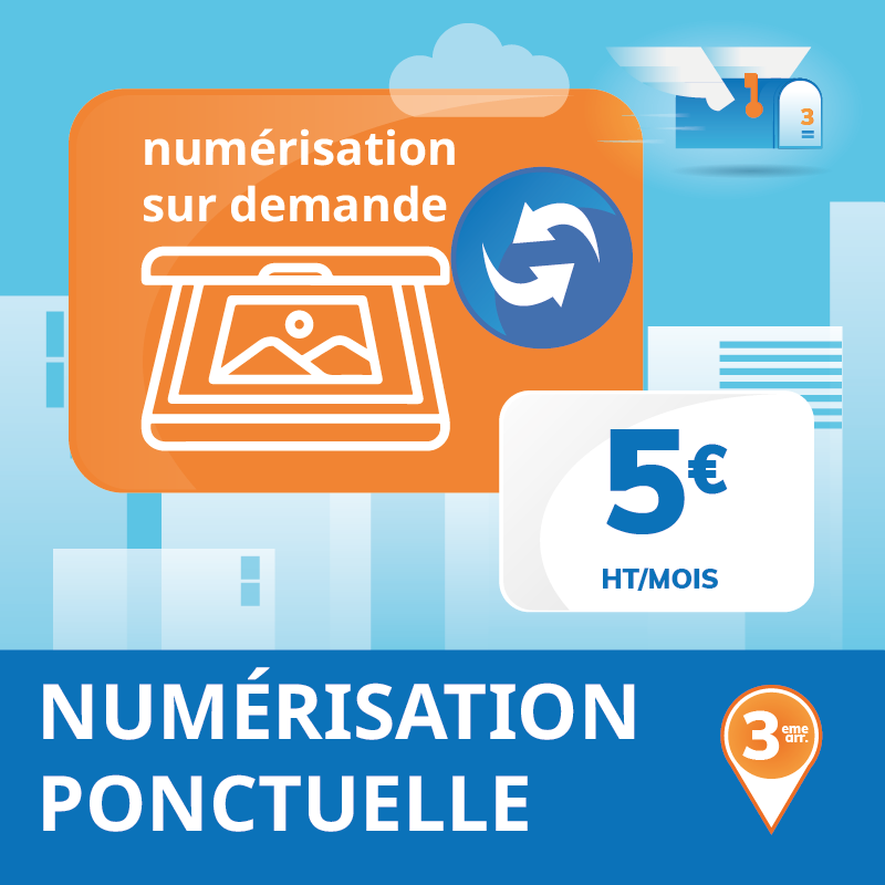 1 mois de Numérisation recto/verso dès réception du courrier